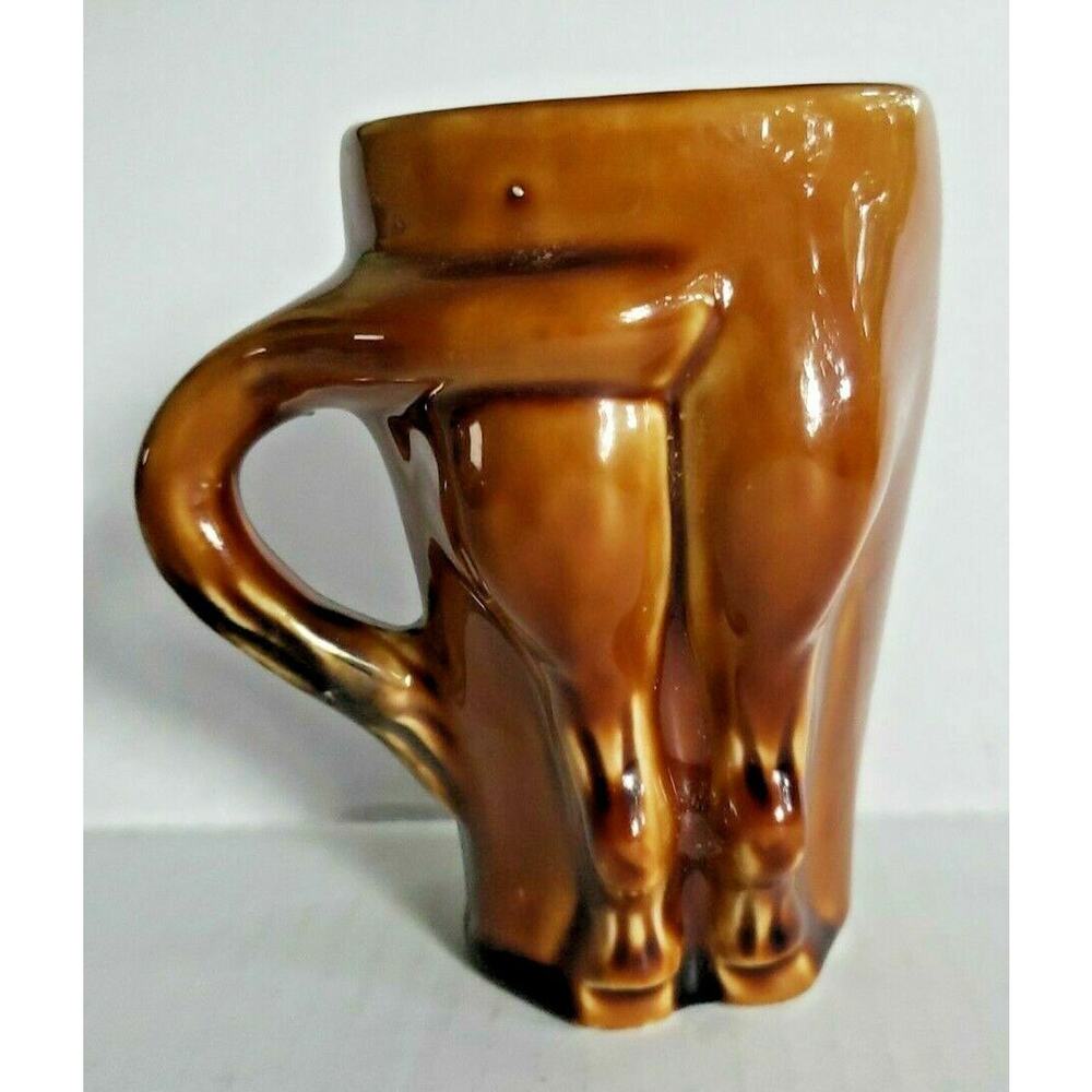 Vintage1960's Horses Ass Mug 4.75" Tall "There Is One In Every Family" NOS Japan